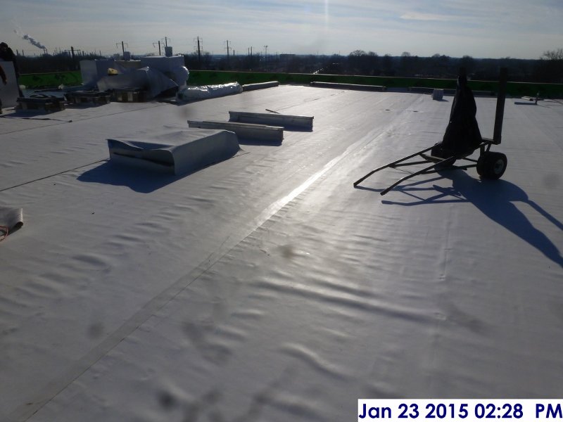Installed fleeceback at the high roof Facing West 1